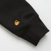Carhartt Hooded Chase Jacket in Black and Gold thumbnail