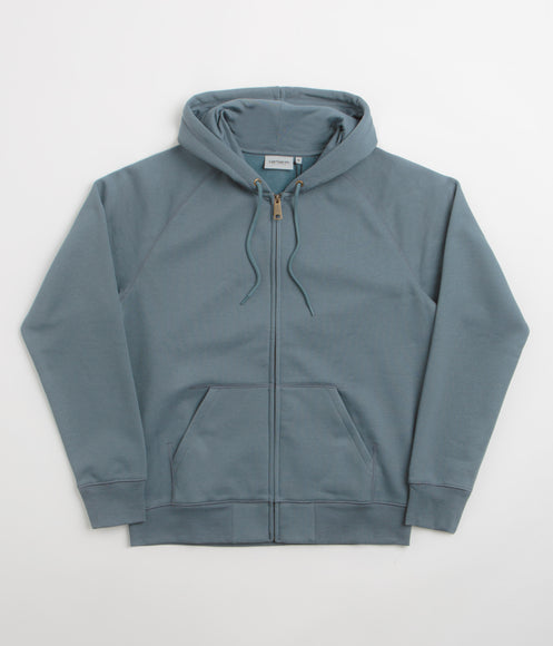 Carhartt Hooded Chase Jacket - Cozy Blue / Gold