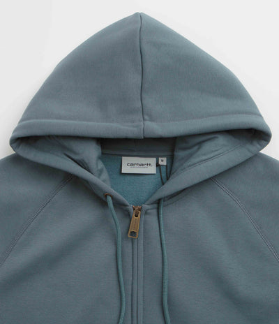Carhartt Hooded Chase Jacket - Cozy Blue / Gold