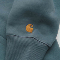 Carhartt Hooded Chase Jacket - Cozy Blue / Gold thumbnail