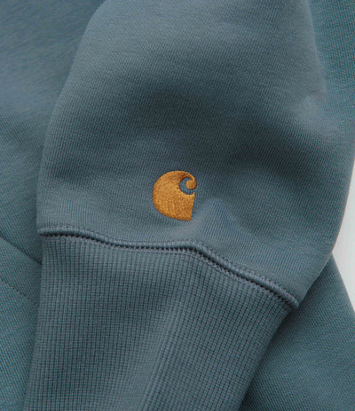 Carhartt Hooded Chase Jacket - Cozy Blue / Gold
