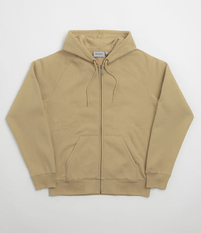 Carhartt Hooded Chase Jacket in Dusty Hamilton Brown and Gold