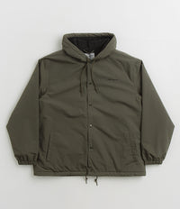 Carhartt Hooded Coach Jacket in Cypress and Black