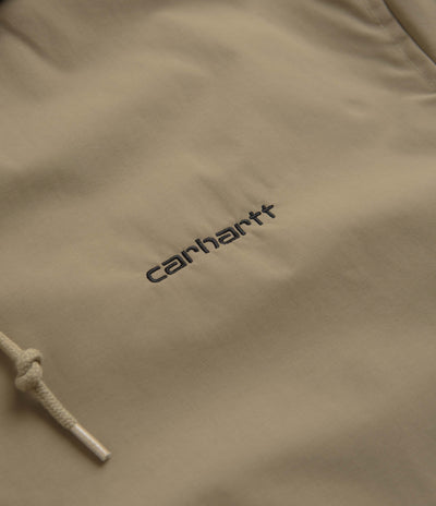 Carhartt Hooded Coach Jacket - Leather / Black
