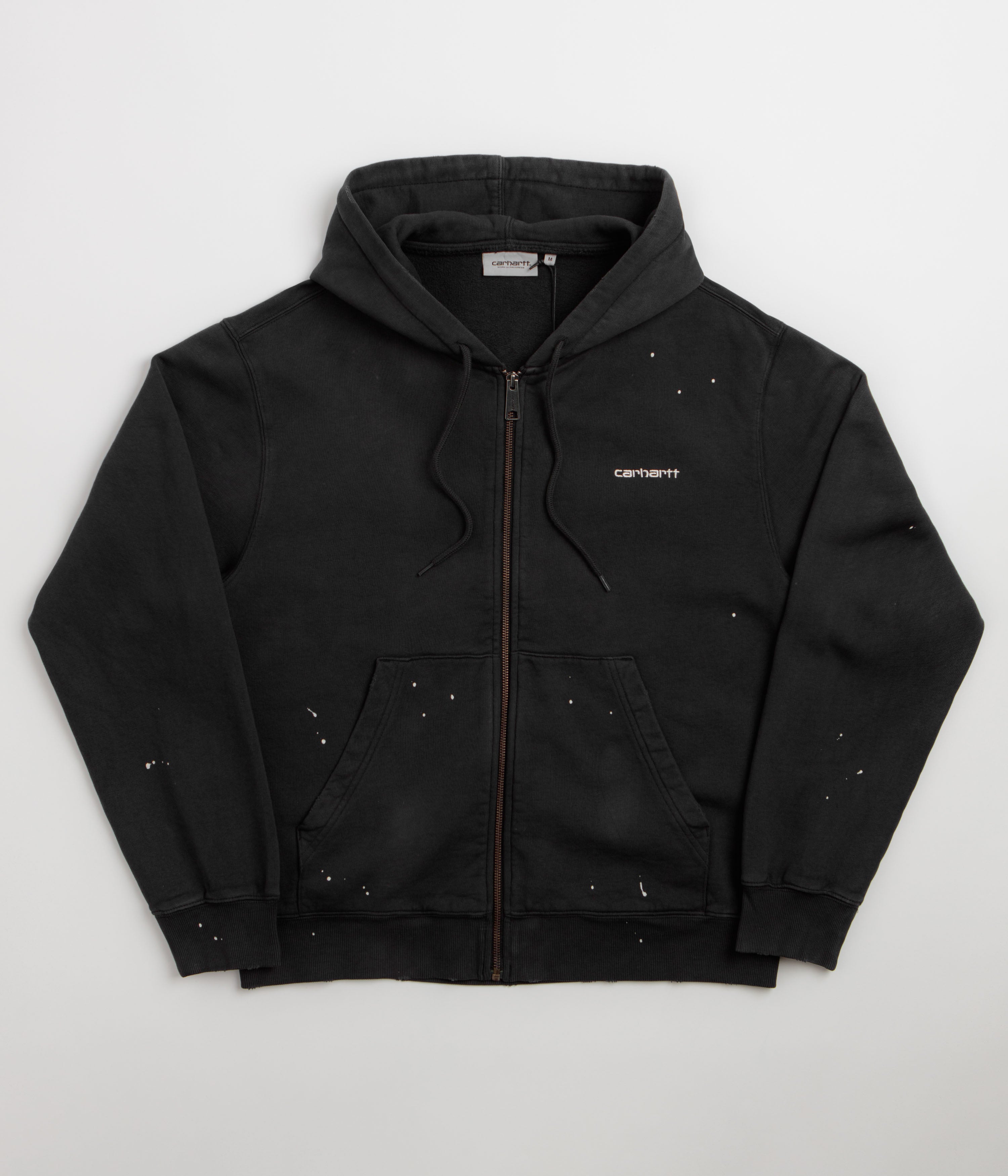 Carhartt Hooded Painter Jacket - Black / Destroy Wash / Splatter