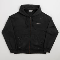Carhartt Hooded Painter Jacket - Black / Destroy Wash / Splatter thumbnail