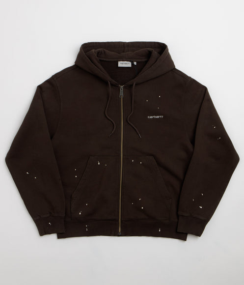 Carhartt Hooded Painter Jacket - Tobacco Destroy Wash / Splatter