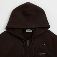 Carhartt Hooded Painter Jacket in Tobacco Destroy Wash and Splatter thumbnail