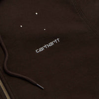 Carhartt Hooded Painter Jacket in Tobacco Destroy Wash and Splatter thumbnail