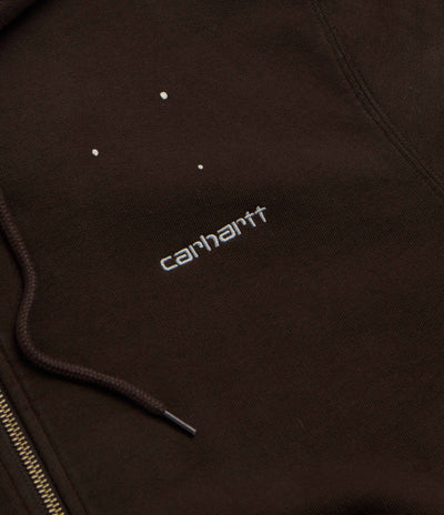 Carhartt Hooded Painter Jacket in Tobacco Destroy Wash and Splatter