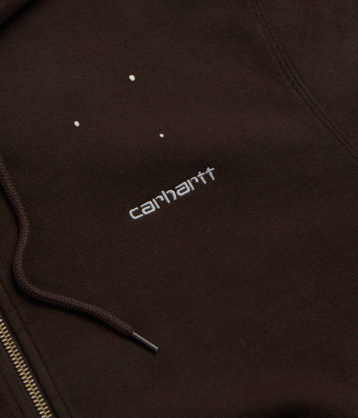 Carhartt Hooded Painter Jacket - Tobacco Destroy Wash / Splatter | flatspot