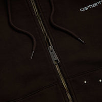 Carhartt Hooded Painter Jacket in Tobacco Destroy Wash and Splatter thumbnail