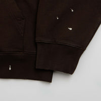 Carhartt Hooded Painter Jacket in Tobacco Destroy Wash and Splatter thumbnail