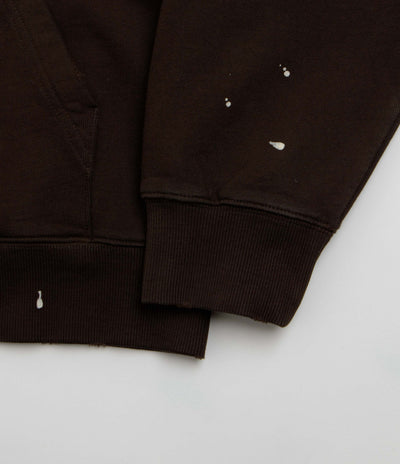 Carhartt Hooded Painter Jacket in Tobacco Destroy Wash and Splatter