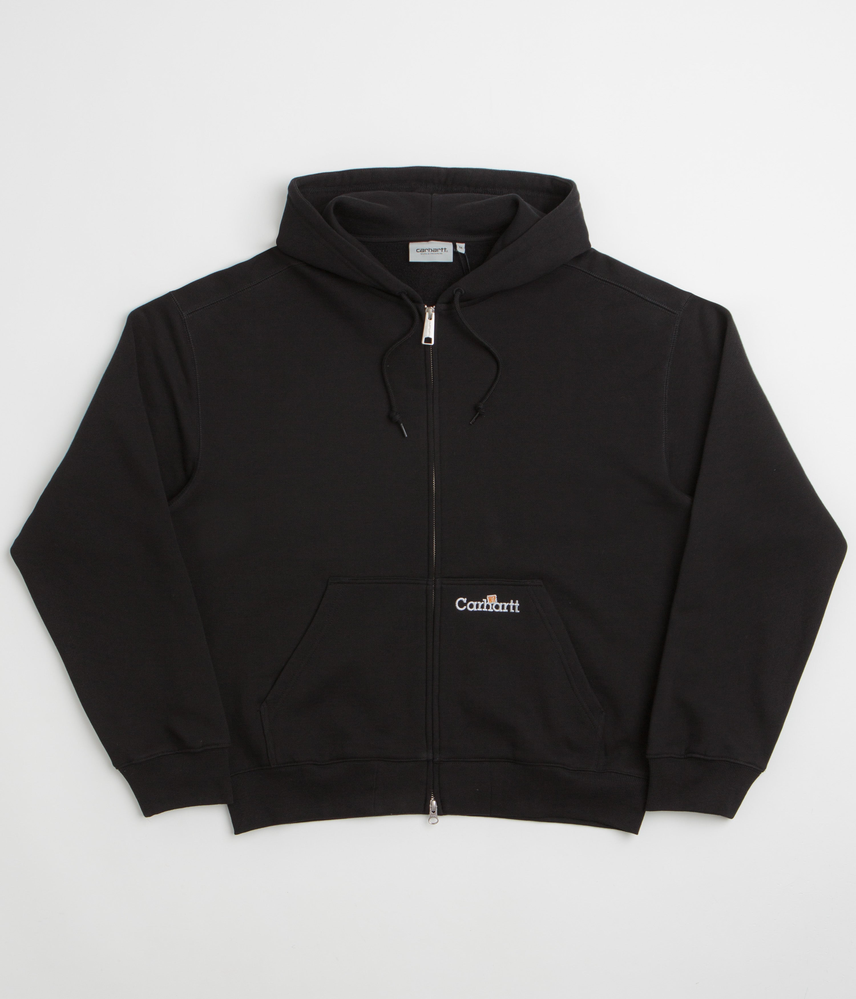 Carhartt Hooded WIP Label Sweat Jacket - Black