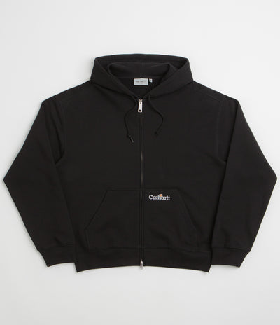 Carhartt Hooded WIP Label Sweat Jacket - Black