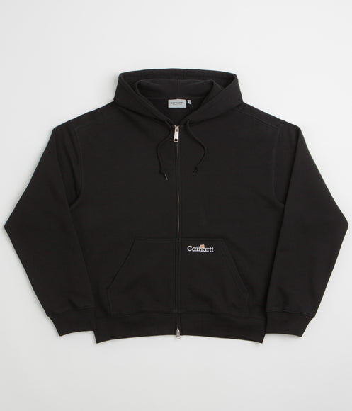 Carhartt Hooded WIP Label Sweat Jacket - Black
