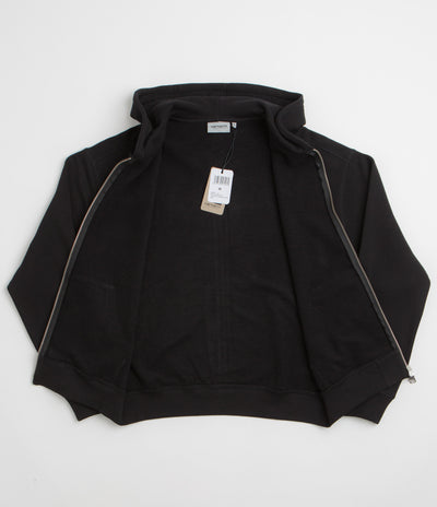 Carhartt Hooded WIP Label Sweat Jacket - Black