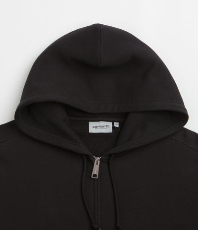Carhartt Hooded WIP Label Sweat Jacket - Black