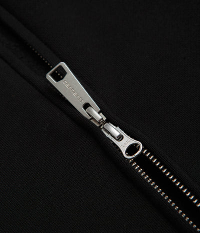 Carhartt Hooded WIP Label Sweat Jacket - Black