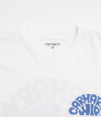 Carhartt Jazzy T-Shirt in White and Blue Iris