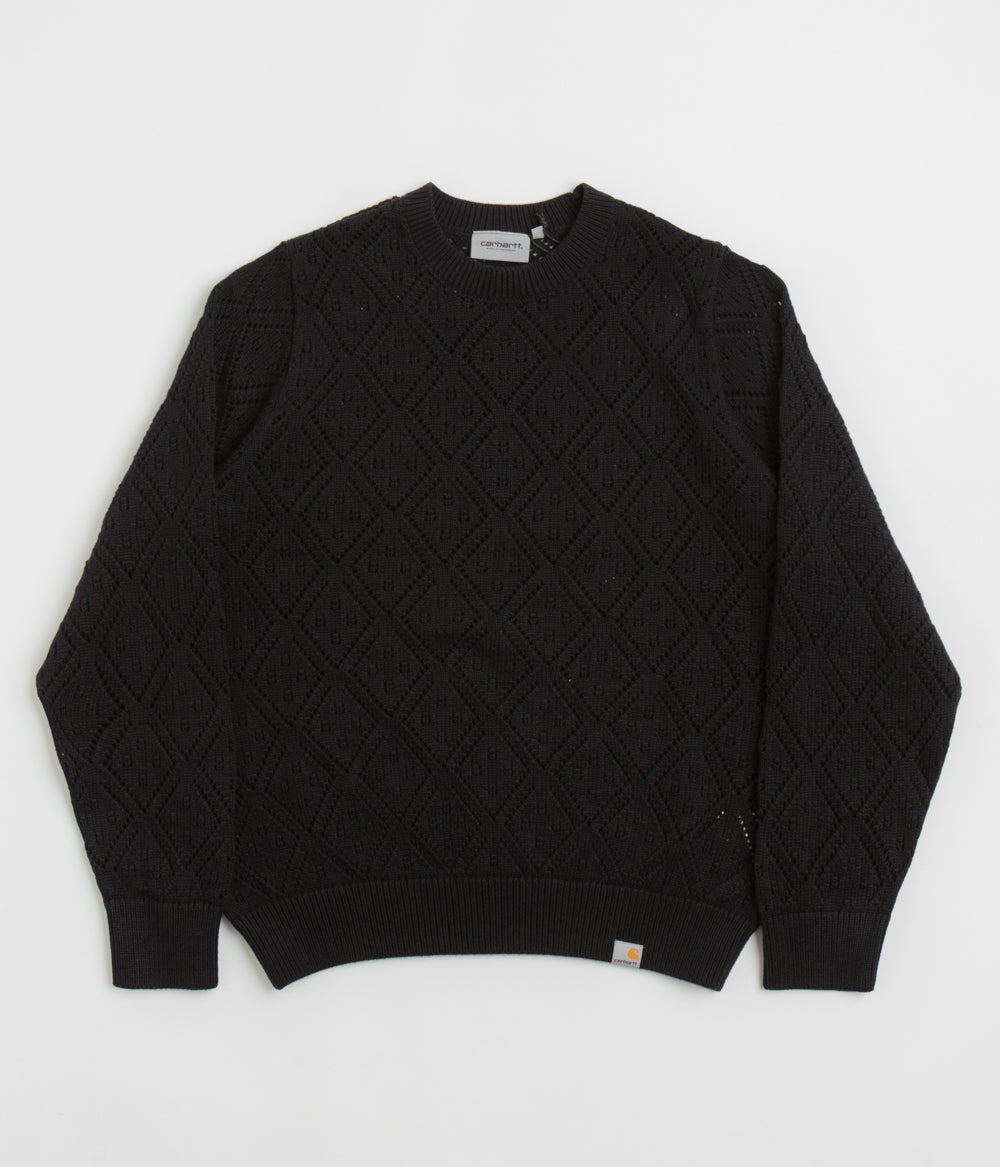 【送料&関税込】Carhartt Black Cotton Calen Sweater Carhartt WIP Calen Sweater | Apparel » Buy online now!