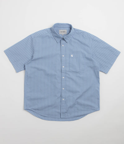 Carhartt Keene Short Sleeve Shirt - Keene Stripe / Curacao