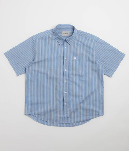 Carhartt Keene Short Sleeve Shirt - Keene Stripe / Curacao