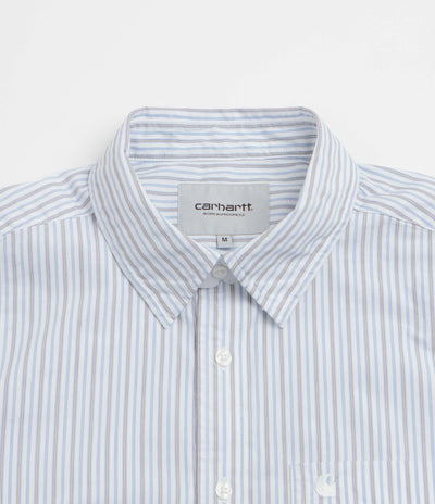 Carhartt Keene Short Sleeve Shirt in Keene Stripe and White