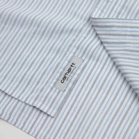Carhartt Keene Short Sleeve Shirt in Keene Stripe and White thumbnail