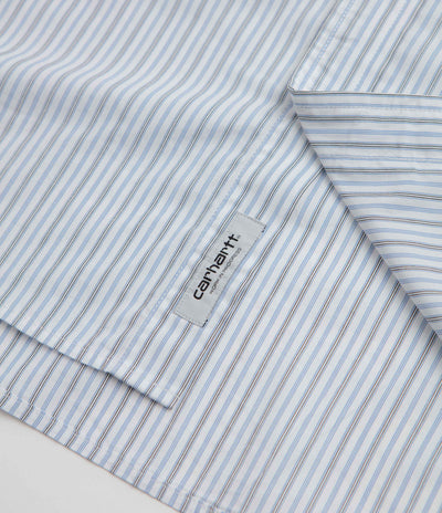 Carhartt Keene Short Sleeve Shirt in Keene Stripe and White