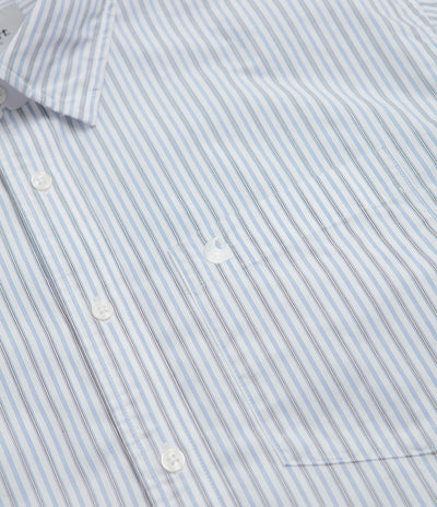 Carhartt Keene Short Sleeve Shirt in Keene Stripe and White