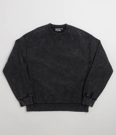 Carhartt Lambert Crewneck Sweatshirt - Black Moon Wash