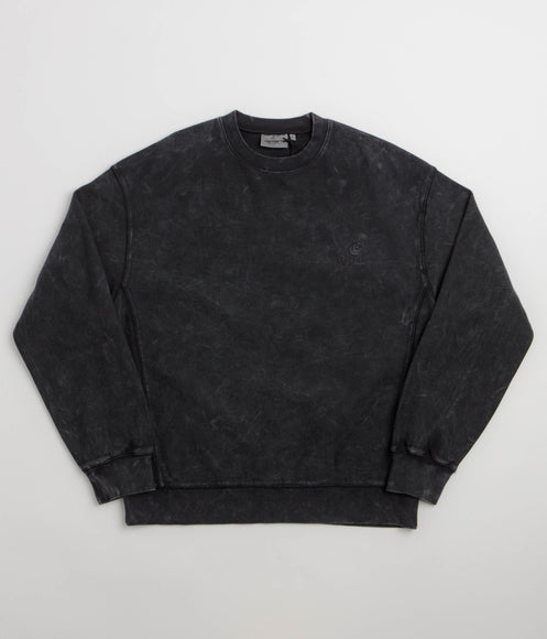 Carhartt Lambert Crewneck Sweatshirt - Black Moon Wash