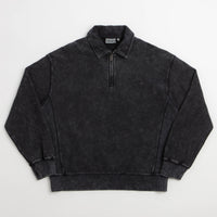 Carhartt Lambert Polo Sweatshirt - Black Moon Wash thumbnail