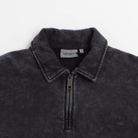 Carhartt Lambert Polo Sweatshirt - Black Moon Wash thumbnail