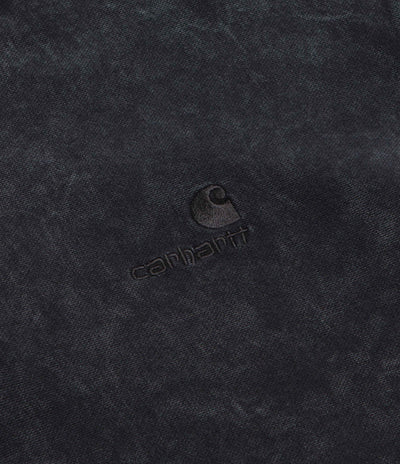 Carhartt Lambert Polo Sweatshirt - Black Moon Wash