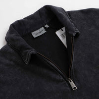Carhartt Lambert Polo Sweatshirt - Black Moon Wash thumbnail