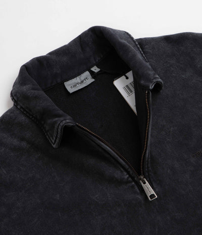Carhartt Lambert Polo Sweatshirt - Black Moon Wash