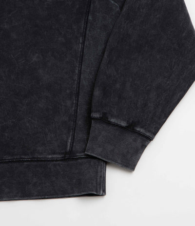 Carhartt Lambert Polo Sweatshirt - Black Moon Wash