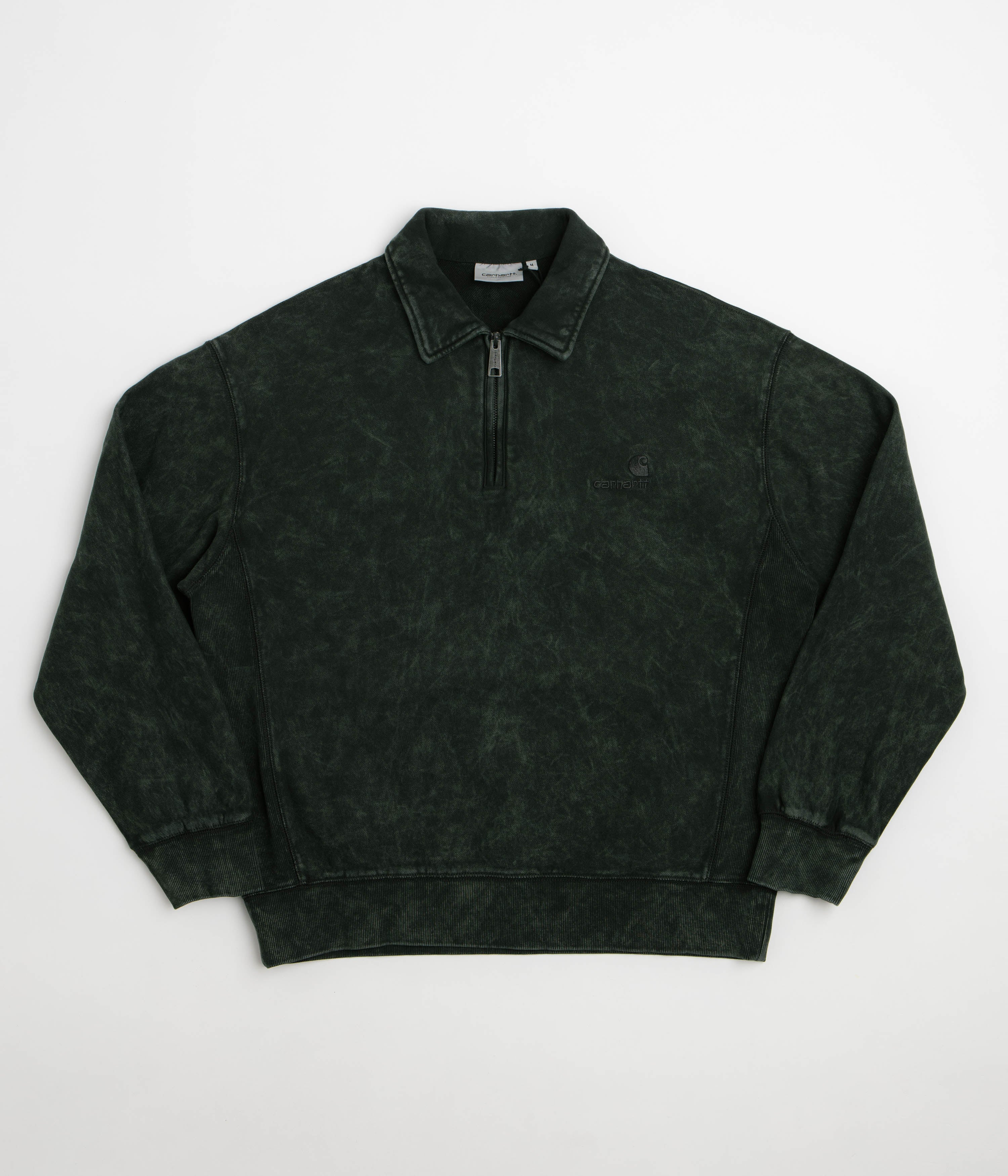 Carhartt Lambert Polo Sweatshirt - Raven Moon Wash