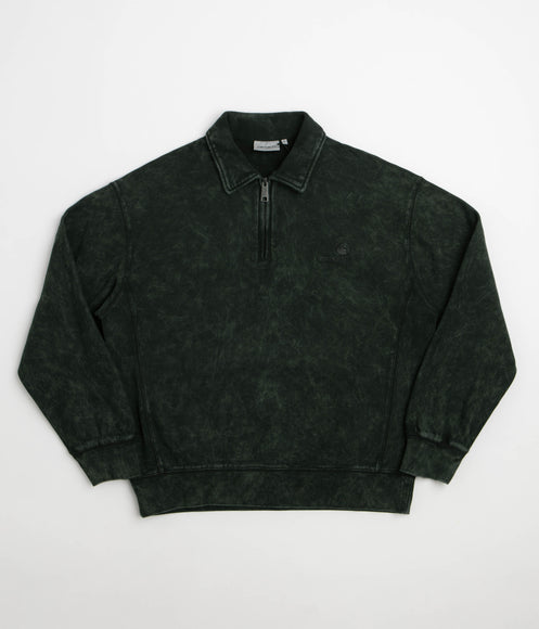 Carhartt Lambert Polo Sweatshirt - Raven Moon Wash