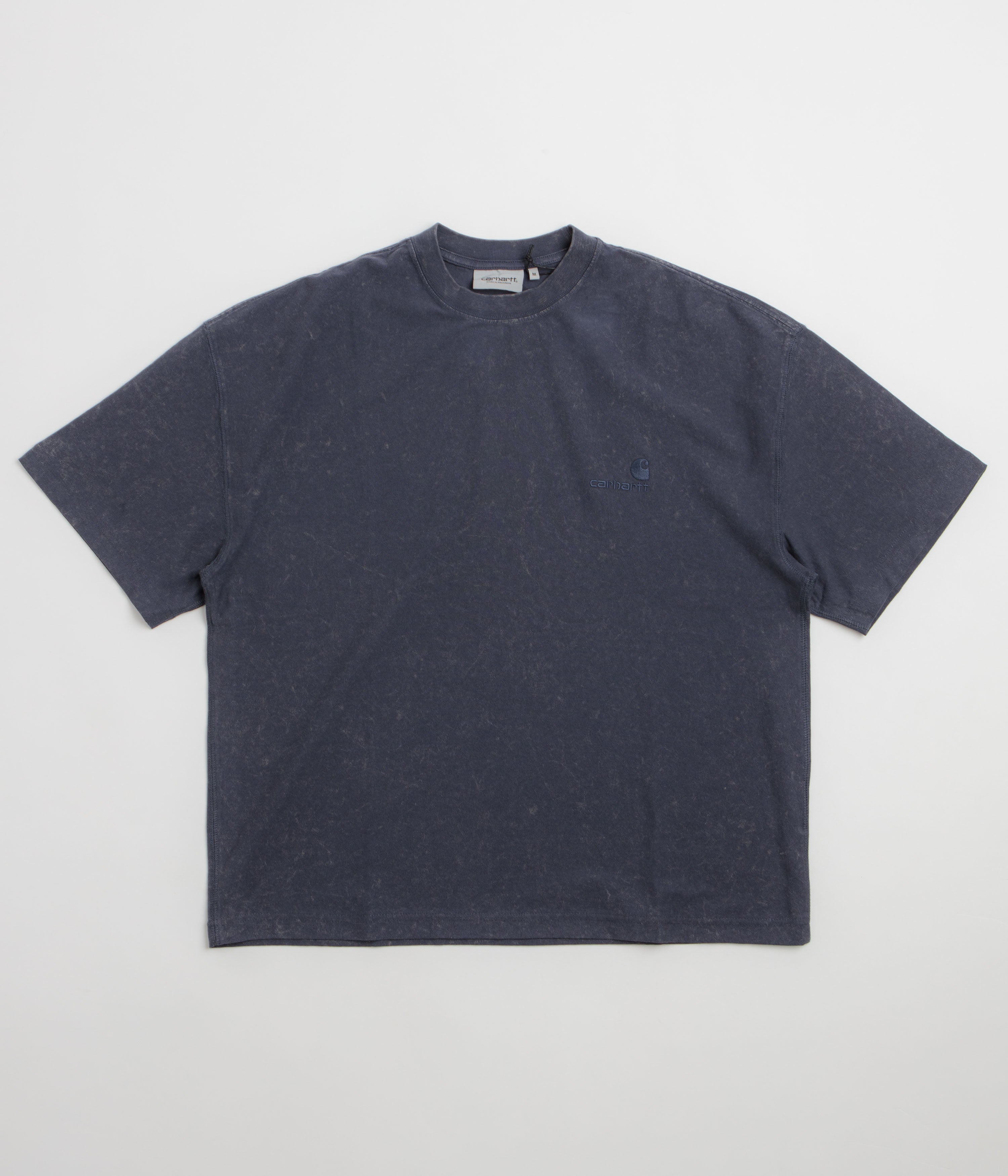 Carhartt Lambert T-Shirt in Dark Navy Moon Wash