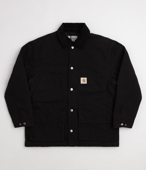 Carhartt Lander Coat - Black / Black Stone Washed