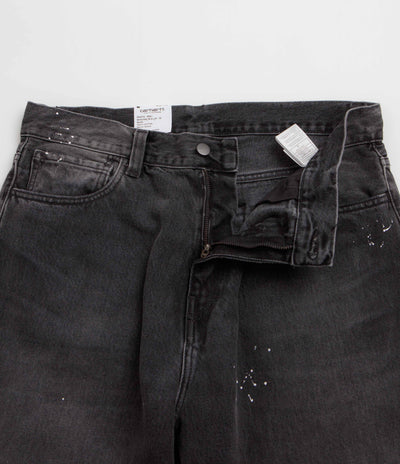 Carhartt Landon Pants in Black Destroy Wash and Splatter