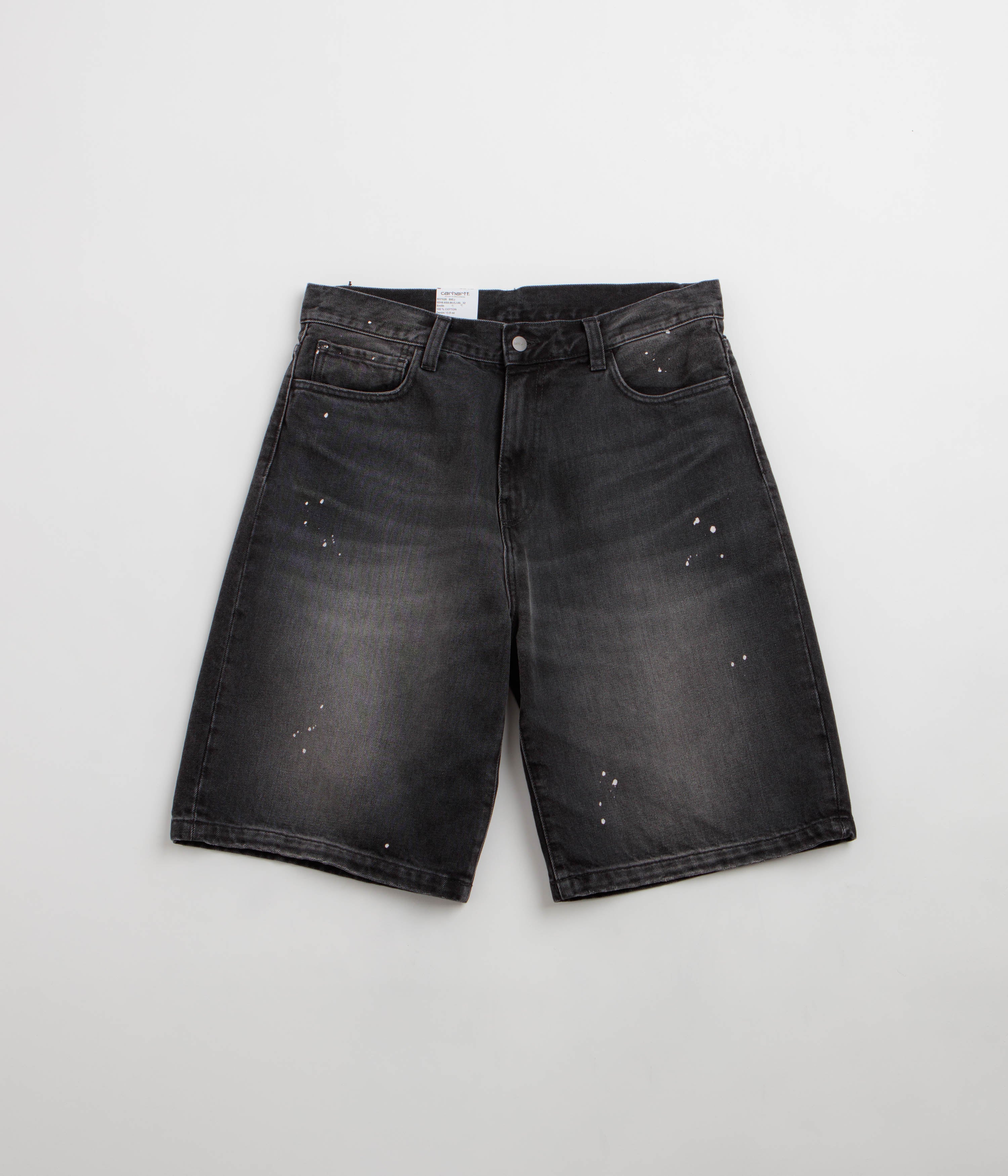 Carhartt Landon Shorts - Black / Destroy Wash / Splatter