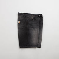 Carhartt Landon Shorts in Black Destroy Wash and Splatter thumbnail
