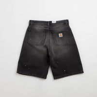 Carhartt Landon Shorts in Black Destroy Wash and Splatter thumbnail