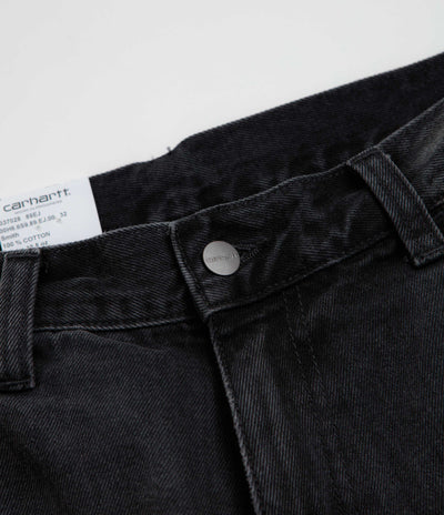 Carhartt Landon Shorts in Black Destroy Wash and Splatter