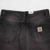 Carhartt Landon Shorts in Black Destroy Wash and Splatter thumbnail
